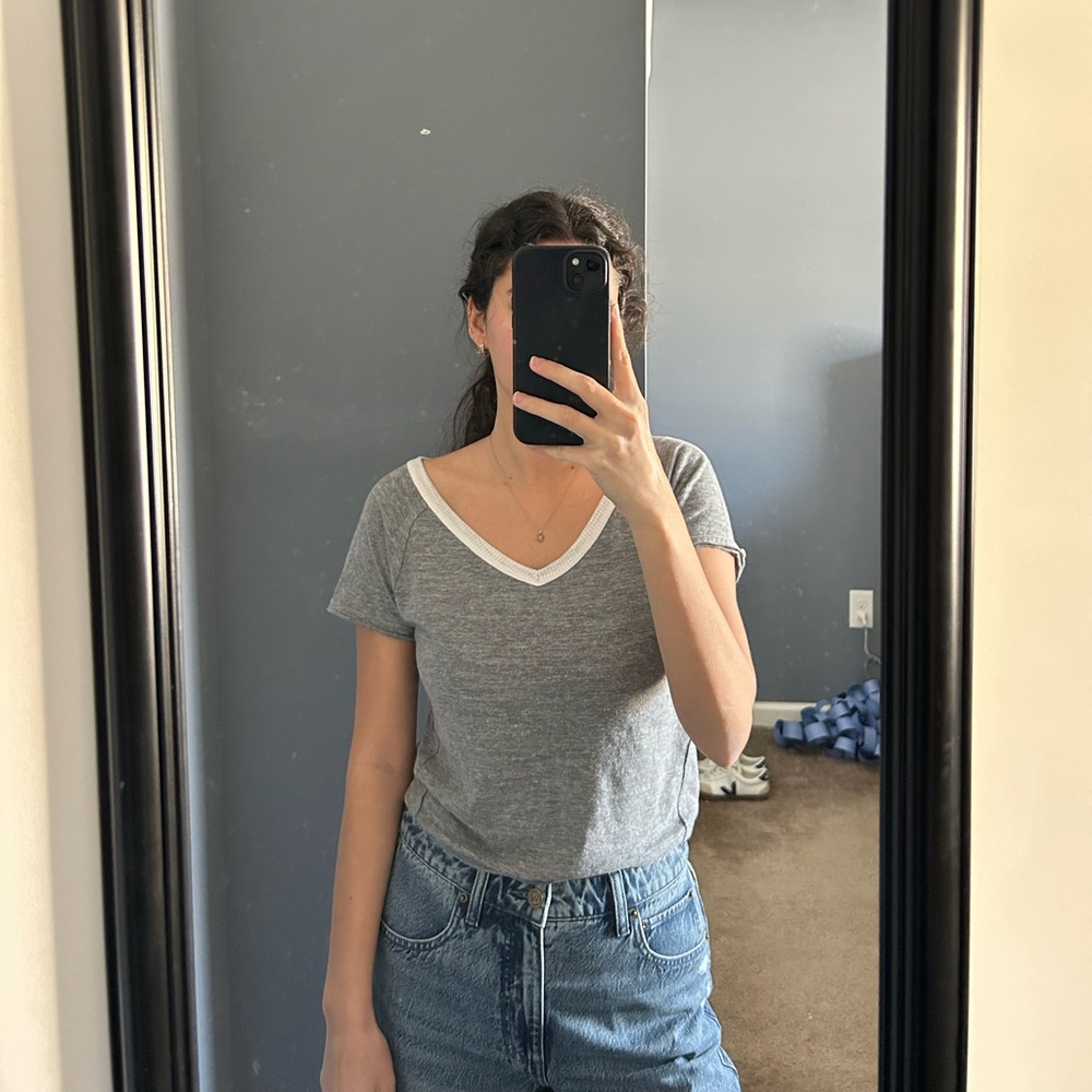 Free People We the Free V-Neck Raglan Tee